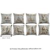 Christmas Tree Christmas Pillow Cover Soft Santa Pillow Cover  Party Decoration