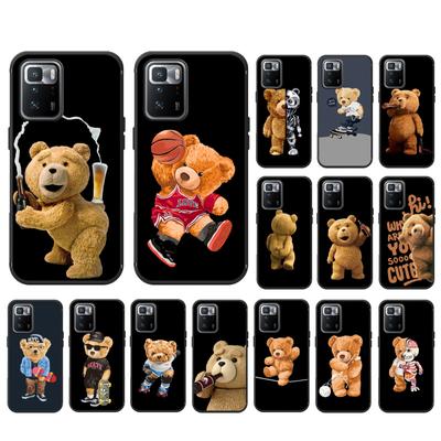 Funda de Teléfono Para Xiaomi Redmi Note 11 10 Pro Note 8 Pro 9Pro Note9 9S 10S 9T Redmi 10 9C 9A Funda de Oso Teddy de Dibujos Animados con Cerveza