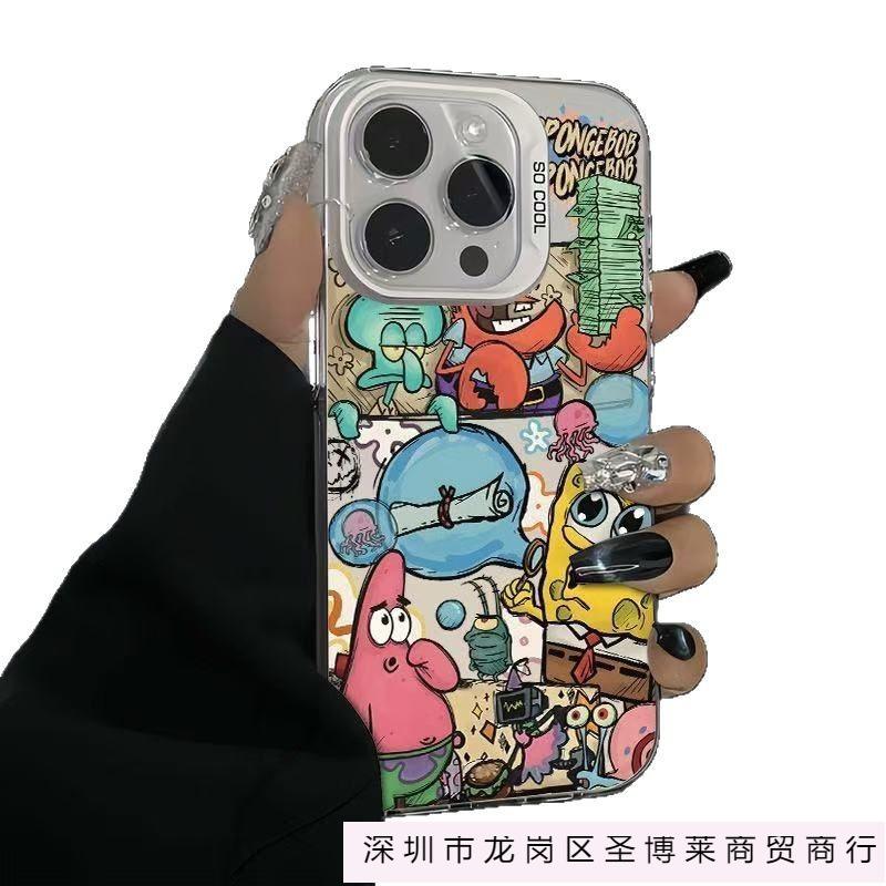 Crab roe burger is suitable for Apple 16Promax mobile phone case personalized vitality case iPhone15/14/13 European and American style 12