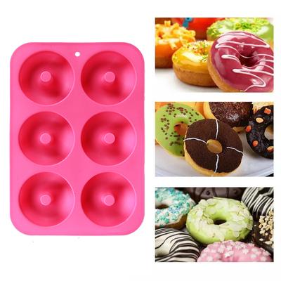 6 grilă silicon gogoașă mucegai copt tavă non-stick copt matrițe silicon gogoși mucegai ciocolată covrigi Pan DIY patiserie accesorii