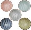 Rice Set of 15cm Diameter x 7cm Asanoha Rice Mino Ware Made in Japan Ale-net Bowls, 5, Height, Pattern, 4.8cm, Multi-Purpose Bowls, Porcelain,