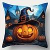 Spooky And Adorable Halloween Pillowcases: Cat, Ghost, Pumpkin Designs! Sofa Cushion Cover Holiday Party Decoration Gift