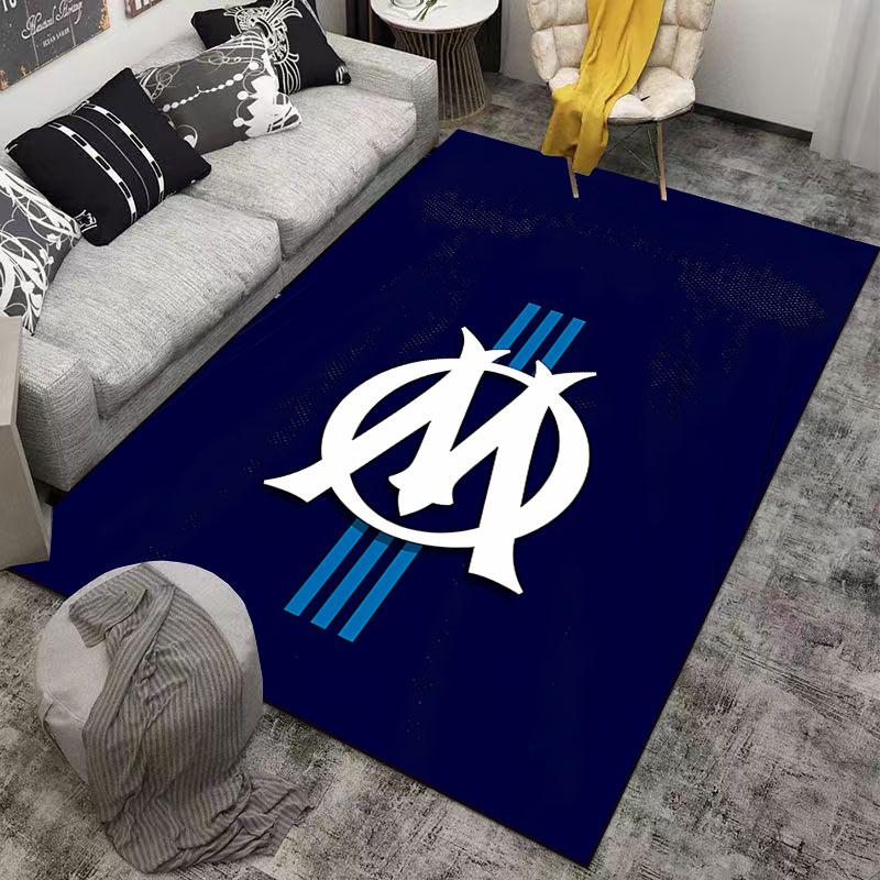 Navy Blue Carpet with OM Logo Suitable As a Non-slip Mat for the Living Room or Bedroom Sofa