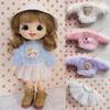 Multicolors Doll Plush Tops Fashion Princess White Mesh Skirt for 1/12 BJD Dolls for Ob11 P9 Dolls