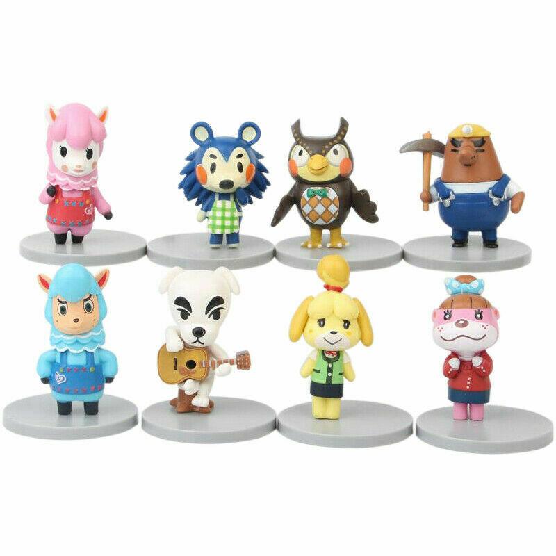 

Crossing 8pcsset Animal Figures Toy Set Kk Slider Isabelle Birthday Topper Cake 8PCS/Set