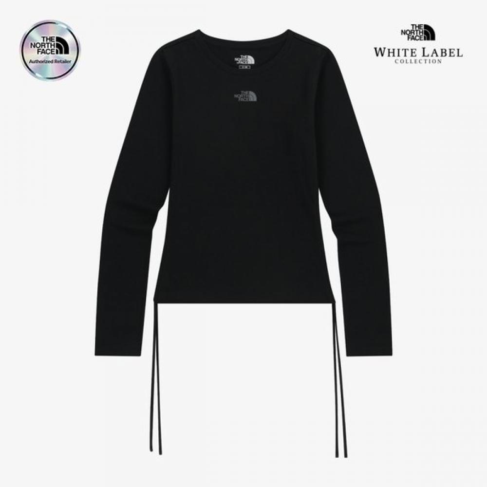 The North Face Women S Shirred Long Sleeve Round Tee Black Nt7tr80l 85