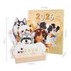 Coil Binding Cat Dog Desk Calendar Creative Daily Planning Supplies Portable Calendar  Office Use