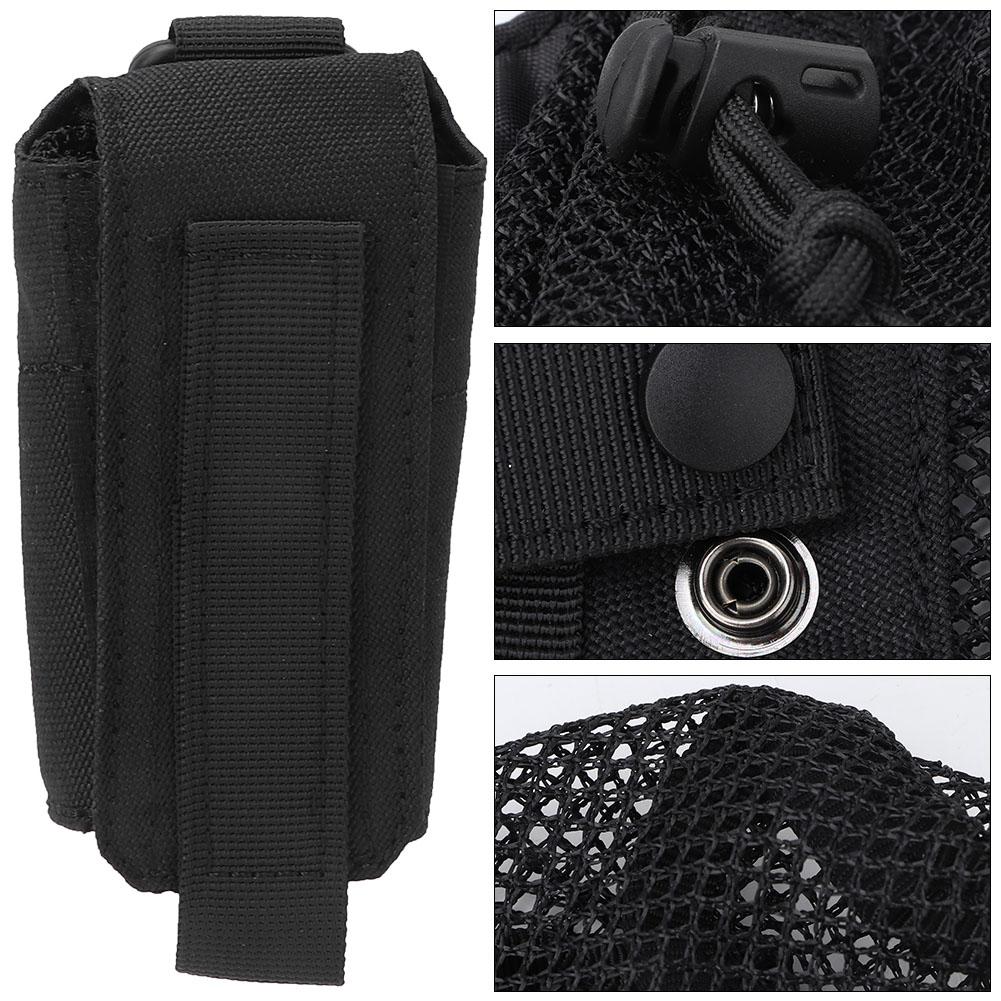 Tactic Outdoor Military Molle Water Bottle Bag Kettle Pouch Holder Bag(Black)