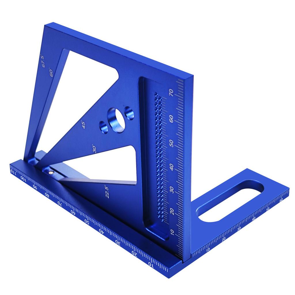 Upgrade Holzbearbeitungs-Messlineal Metrisch Zoll 3D Mehrwinkel-Aluminiumlegierung 22,5 30 45 60 67,5 90 Grad Winkelquadrat