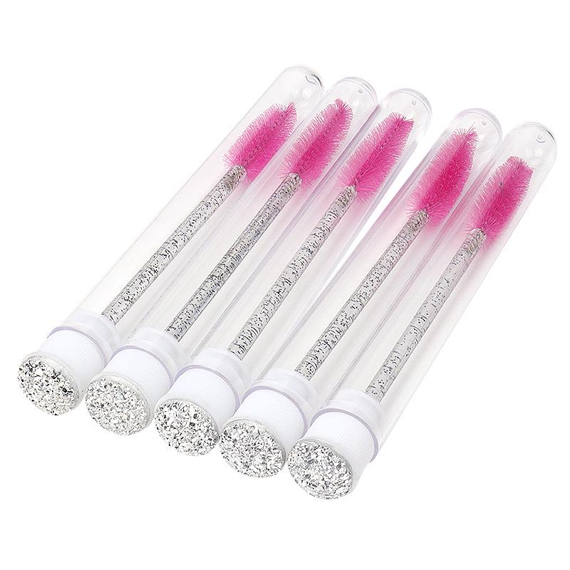 

Прозрачные кисти для наращивания ресниц с бриллиантами и многоцветной упаковкой