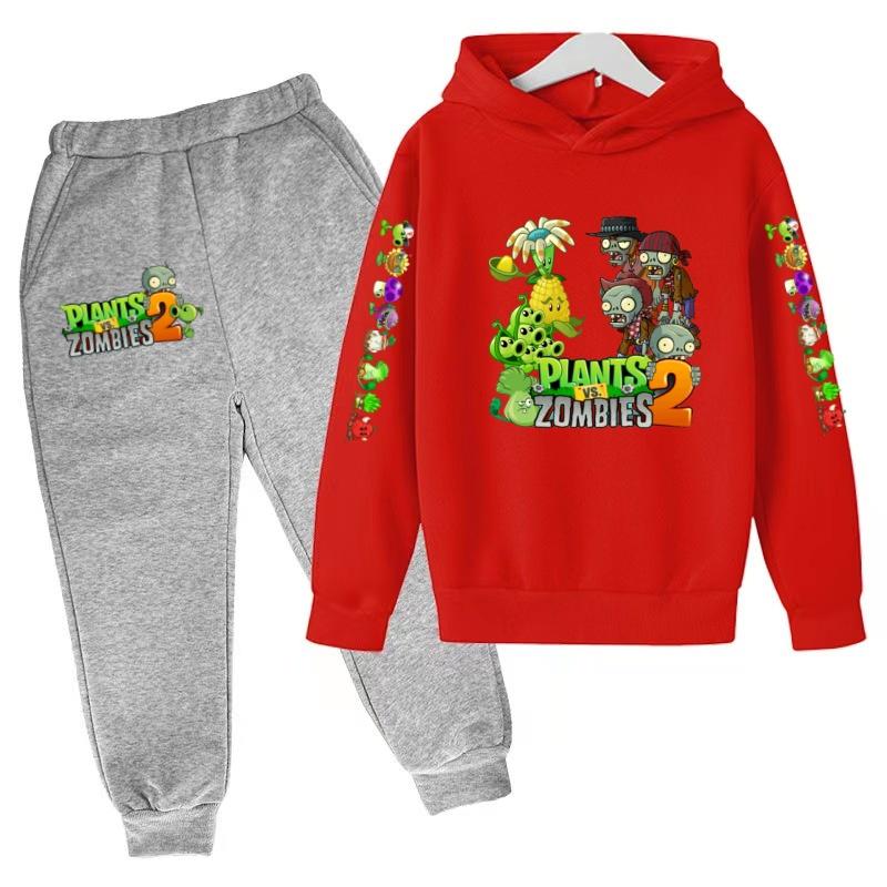 Kids Fall/Winter Hoodie Boy Girl Toddler Pullover 3-12Yrs Fashion Cartoon Game Print Clothes Casual Top+Pants 2P Sports Coat Set
