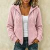 Damen Casual Locker Geschnittene Kapuzenjacke mit Reißverschluss und Blumigem Pailletten-Print