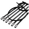 50PCS Durable Multi-Purpose Metal Black Cable Ties Self Locking Reusable Stainless Steel Cable Ties Heavy Duty Zip Tie Fastener