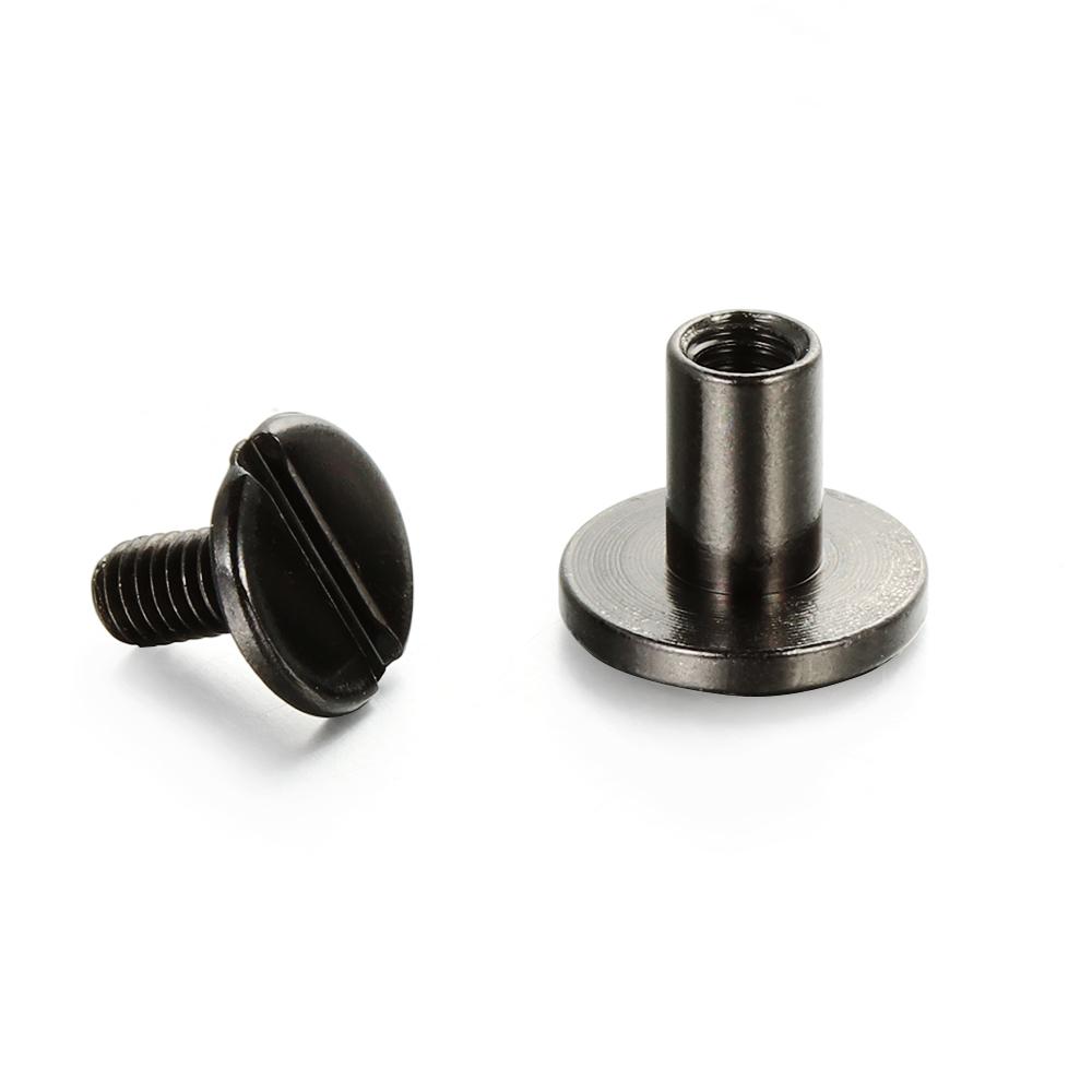 10Pcs Solid Nail Bolt Strap Rivets 5/6.5/ 8mm Screw Leather Craft Bookkeeping Round Head Screws For Luggage Clothes/Bag/Shoes
