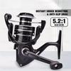 13+1BB High Quality High Load-bearing Zinc Alloy Spinning Reel 5.2:1 High Speed Biluya Reel EVA Grip Fishing Reel Casting Sea Fishing Reel