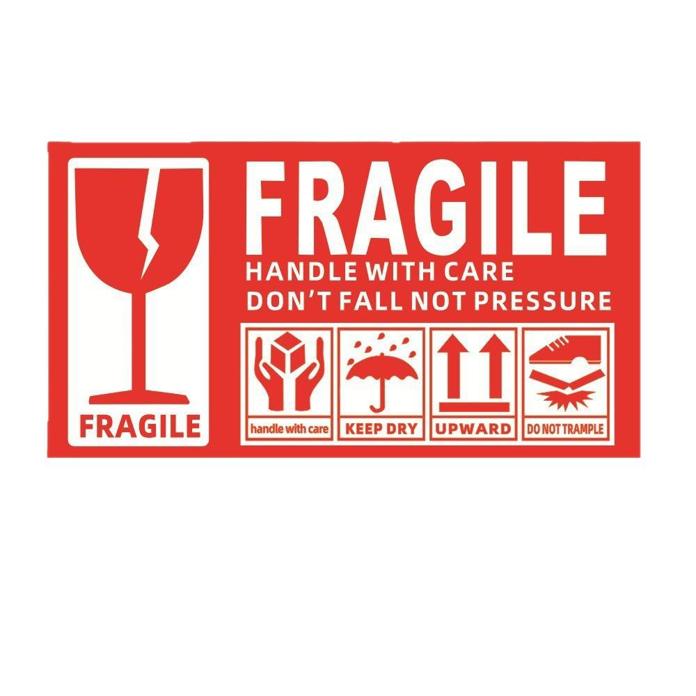 Fragile Glass Cup Handle with Care Warning Sticker