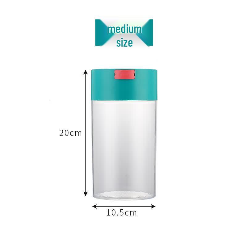 Ru Han Transparent Round Plastic Kitchen Storage Jars (3-Pack)