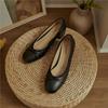 Fashion 2025 Genuine Leather Women Shoes Fashion Butterfly-knot Spring and Autumn Pumps Slip-On Casual Shoes Chunky Heel Size 34-40