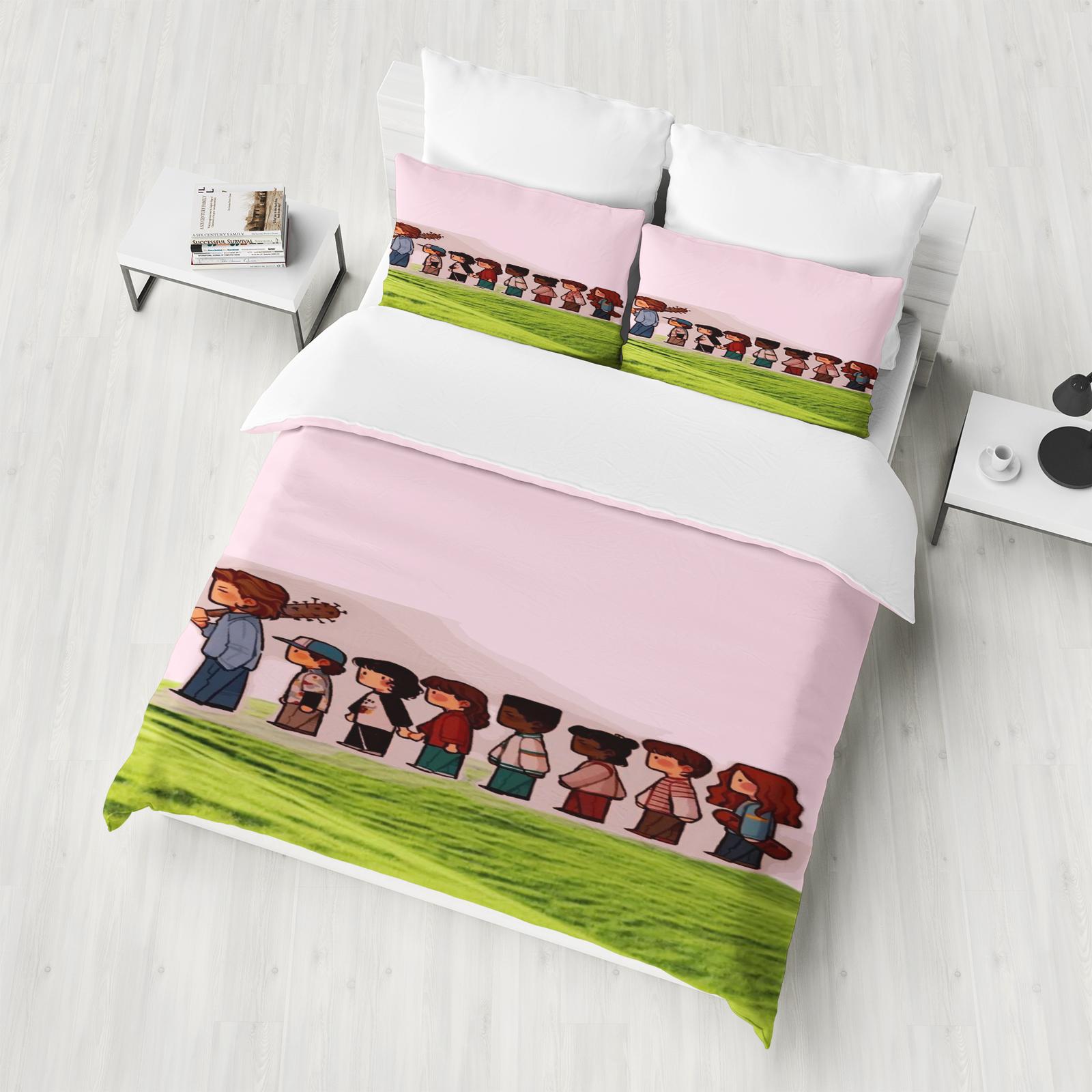

Stranger Things Duvet Cover Set Bedding Comforter Sets King Size 3D Children S Bedding Set 135x200cm