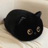 Adorable Round Cat Plush Pillow Soft Fluffy Stuffed Siamese Calico Black Brown Kitty Cushion For Sofa Back Decor