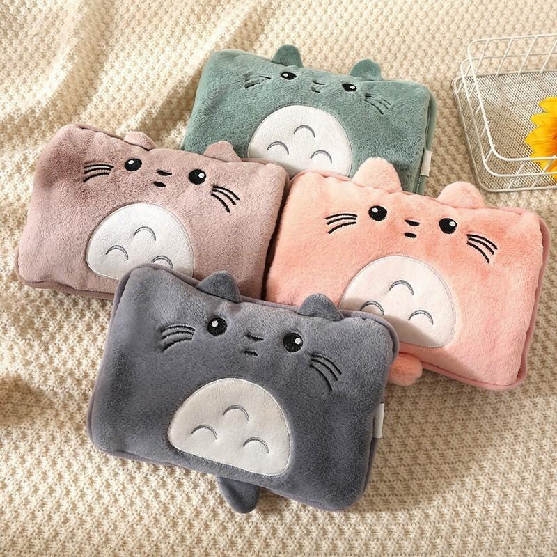 New Cartoon Electric Hot  Reusable Plush Hot Water Bag For Girl Gift, Charging Heating Water Bags Winter Warm Hand Pocket