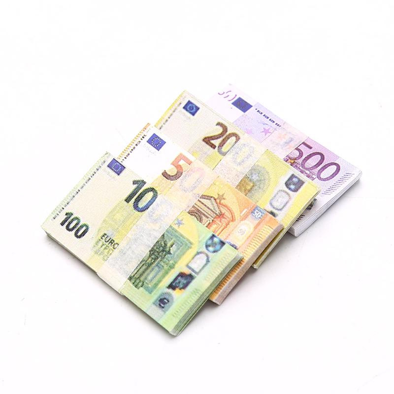 200Sheets 1/12 Dollhouse Miniature Euro Paper Money Model Toys Accessories
