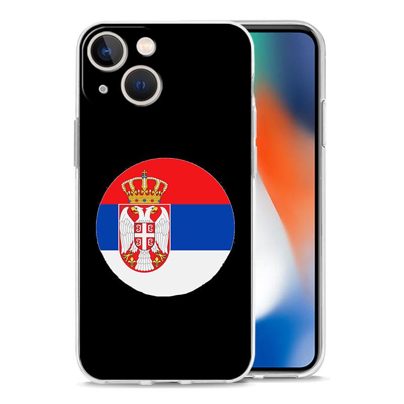 Phone Case For iPhone 17 Cases iPhone Air 16 15 12 13 14 Pro Max 7 8 Plus 16Pro iPhone11 Soft Cover Serbia flag Badge