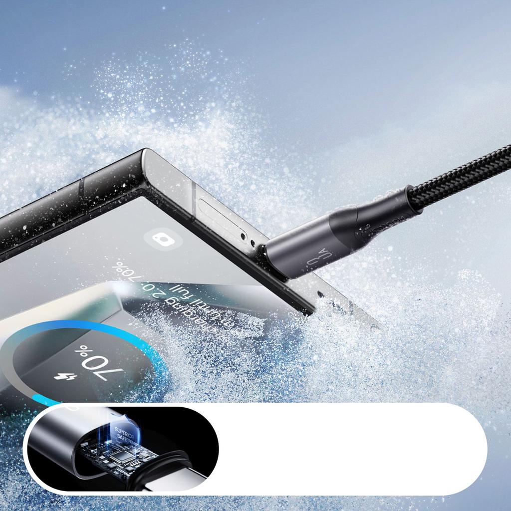 Cabo USB-A para USB-C 3A 2m - preto