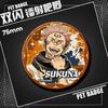 Jujutsu Kaisen Double Flash Badge Large Size Fushiguro Megumi 58mm Laser Fine Flash Tinplate Brooch Anime Merchandise