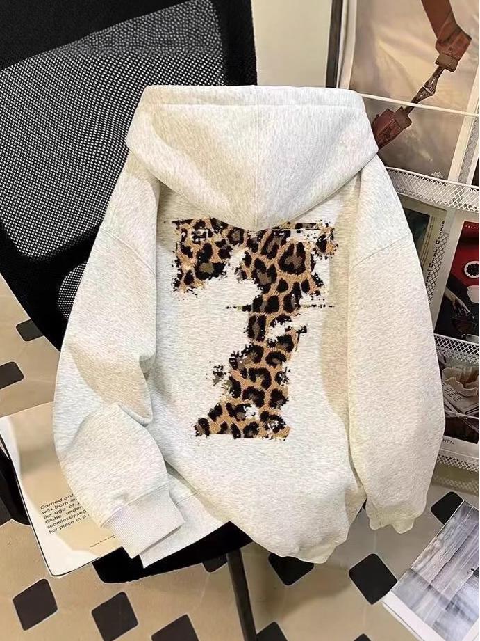 Fleece-Lined Retro Letter Print Unisex Hoodie - Casual Loose Fit for Autumn/Winter