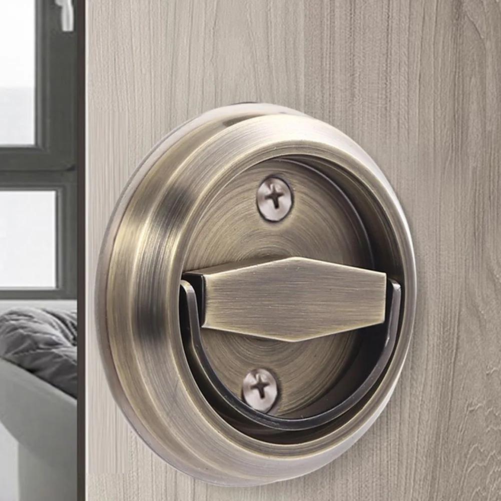 Stylish Round Cabinet Handle, 304 Stainless Steel Invisible Door Handle for Fireproof Door, Wardrobe, Cupboards, Easy to Install