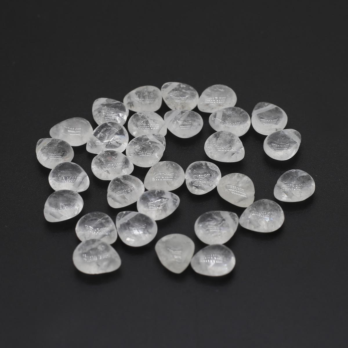 

10 шт. в партии бусины из натурального камня каплевидной формы кристалл розовый кварц агат бирюза свободные бусины для изготовления ювелирных изделий DIY аксессуары для ожерелья 10x12x5 мм 10Pcs/Clear Quartz