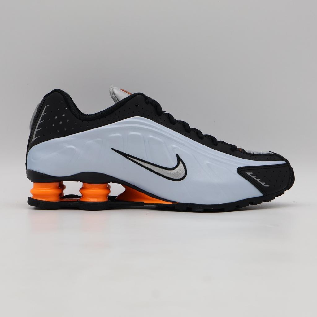 AR3565-401 Nike Shox R4 Blue Tint Total Orange Black Metallic Silver (Women's)