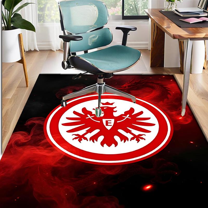 Eintracht Frankfurt Muster Teppich, Innen-/Außenmatte, für Picknick, Spielzimmer, Schlafzimmer, Büro, Wohnzimmer, Heimdeko Teppich, Geburtstagsgeschenk