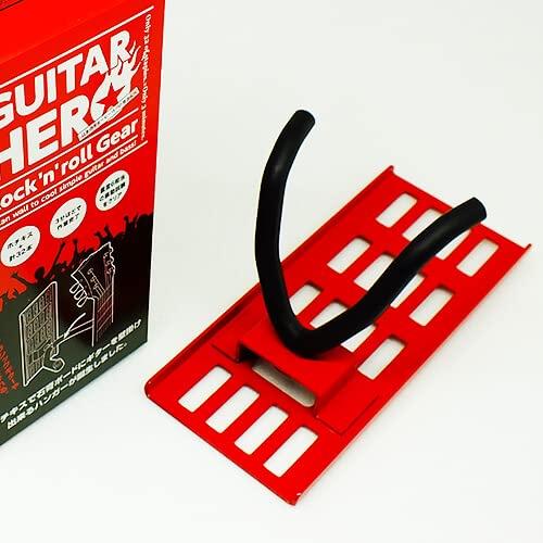 Wall-Mounted Bijin Guitar Hook for Plasterboard, Staple-Free Installation, Guitar Hero, White, Leaves No Marks, GH-02W