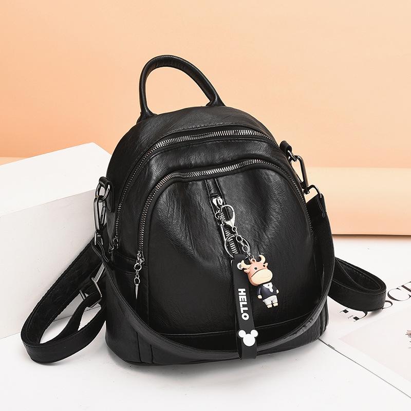 Soft Leather Travel Small Backpack Dual-purpose Large-capacity Mother Single Shoulder Women's New Medium Women's Double Shoulder Bag
