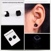 Baosalina Water Cube Magnetic Color Diamond Crystal Non-Piercing Earrings
