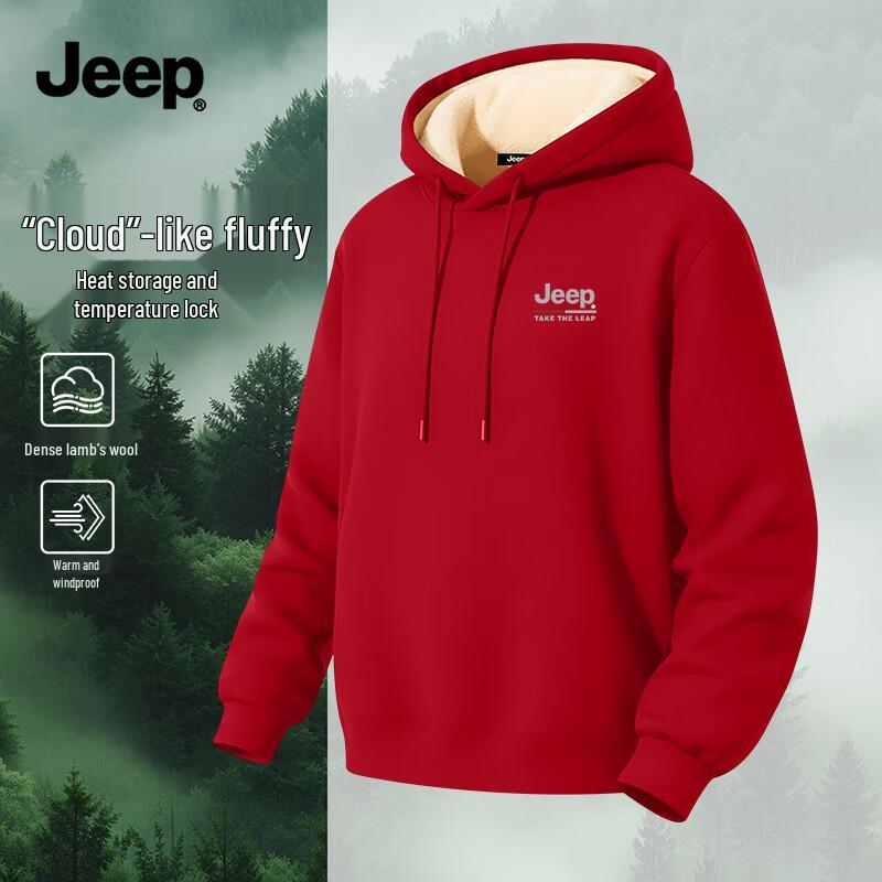 JEEP Men s Winter Outdoor Lamb Fleece Hoodie 3XL