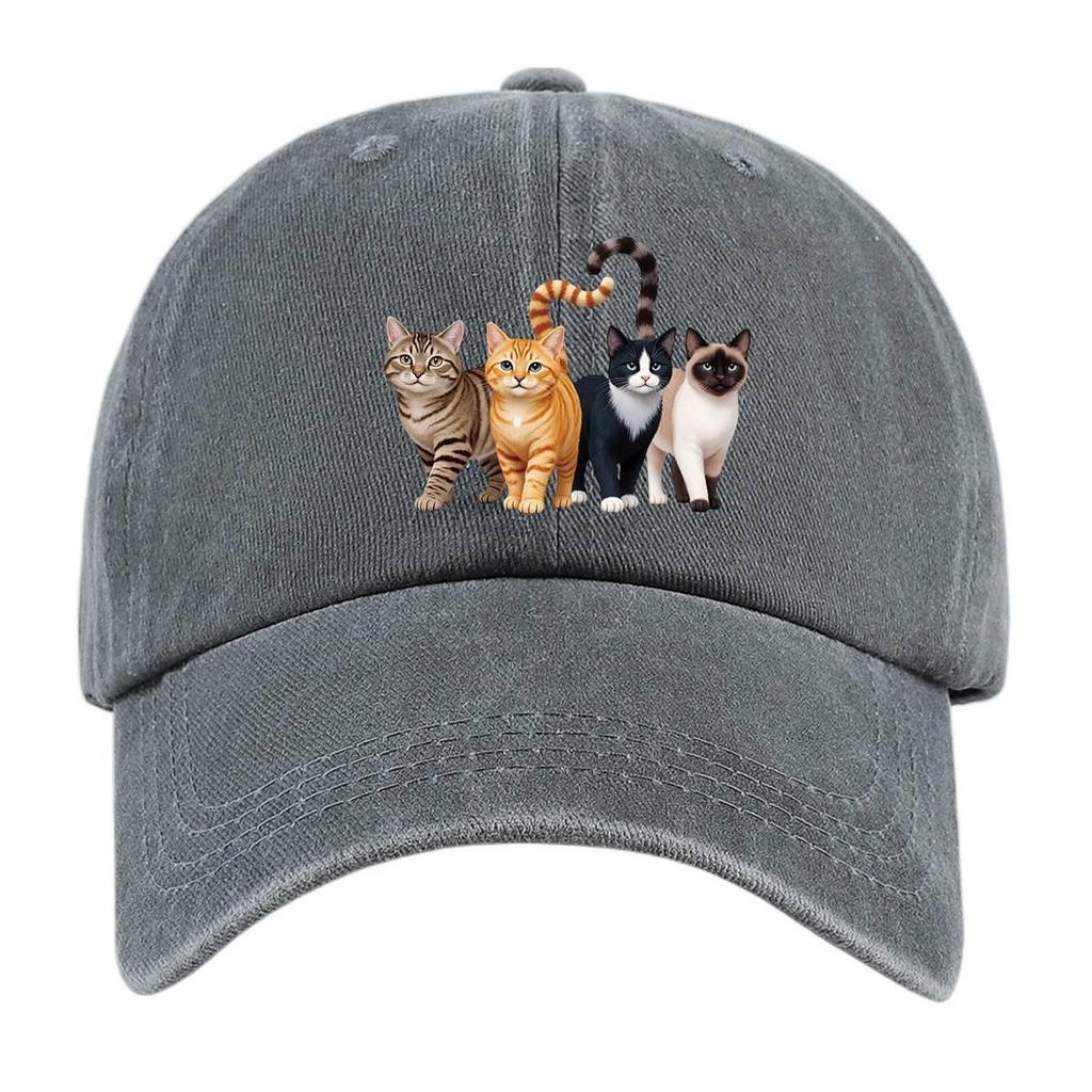 Pc Fun and Cute Cat Pattern Printed Baseball Cap Lightweight Comfortable and Breathable with Adjustable Size An Excellent