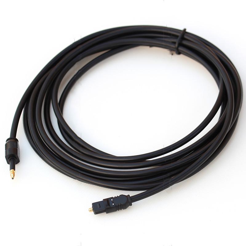 Toslink Optisches Audiokabel, Quadratischer zu Rundem Stecker, 3,5 mm, 1,5 m