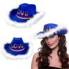 LOVE Homburg Cowboy Hats with Unique Feather Fedoras Hat Top Hat Classical Porkpie Hat for Boy Men Hat Theme Party