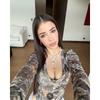 New Fashion Women's Retro Camouflage Branch U-neck Design Slim-out Navel Long-sleeved T-shirt