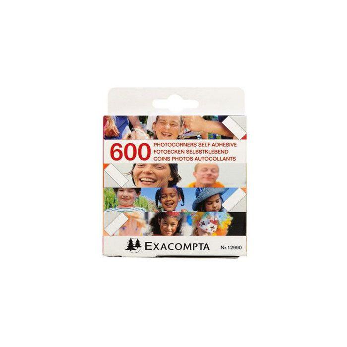 Etuis de coins photos autocollants - Multicolore - 600 pièces - 6 bandes acétates