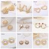 8mm 14k Gold Plated Copper Metal Inlay Zircon Round Small Pendant DIY Earrings Necklaces Fittings Jewelry Making Supplies