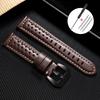 Vintage Handmade Watch Straps 20mm 22mm 18mm 24mm Leather Strap Brown Breathable Porous Sports Watchband for Panerai Bracelet