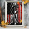 Vintage Metal Sign American Flag Helmet Wall Decor, Retro Tin Poster for Bar Home Man Cave