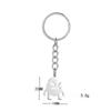 Cartoon Character Stainless Steel Keychain Cute Couple Style Fashion Backpack Pendant Practical Daily Key Accessory