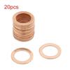 13mm Inner Dia Copper Crush Washers Flat Car Sealing Gaskets Rings 20pcs New