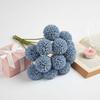 7pcs Blue Artificial Chrysanthemum Flowers Mums Faux Kiku Flowers for Vase Flower Stems Vase Filler for Centerpieces Wedding Party Flowers
