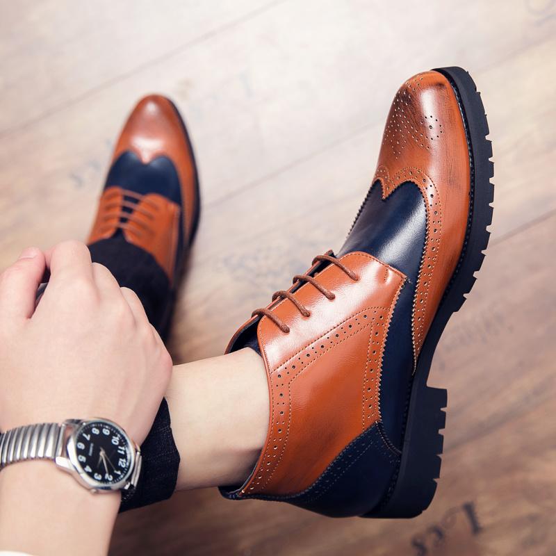 Plus Size Men Leather Boots Fashion Chelsea Booties Men Shoes British Style High Top Nightclub Style Boots